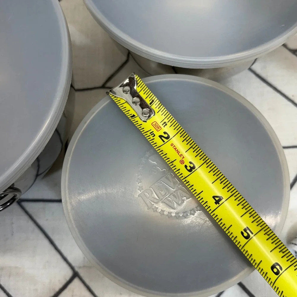 Revere Ware Mixing Bowl Set 3pc Silver Stainless Steel Nesting With Lids